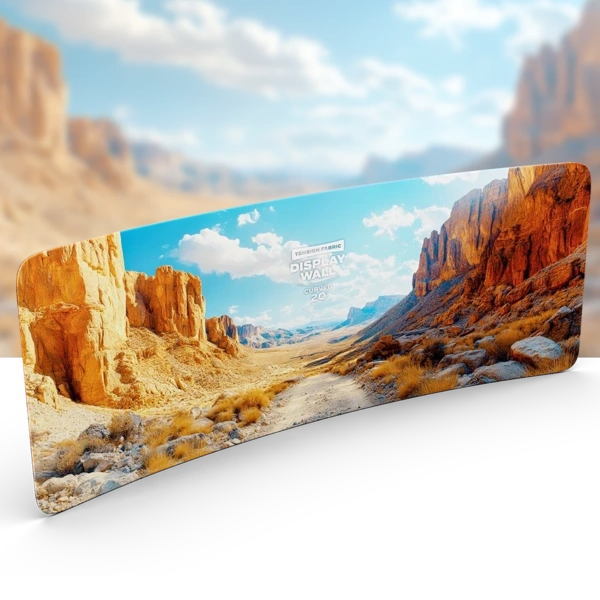  Curved Tension Wall 20ft With Bg Faded