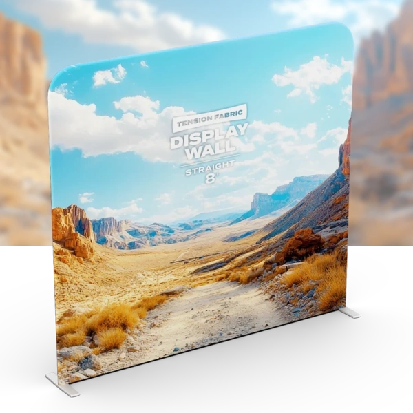  Straight Tension Wall 8ft With Bg Faded