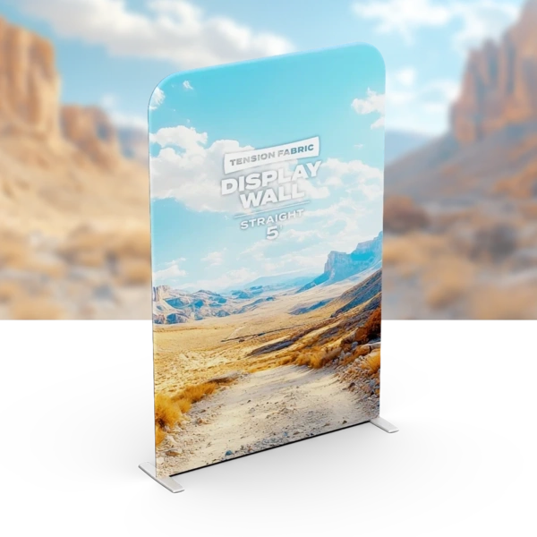  Straight Tension Wall 5ft With Bg Faded